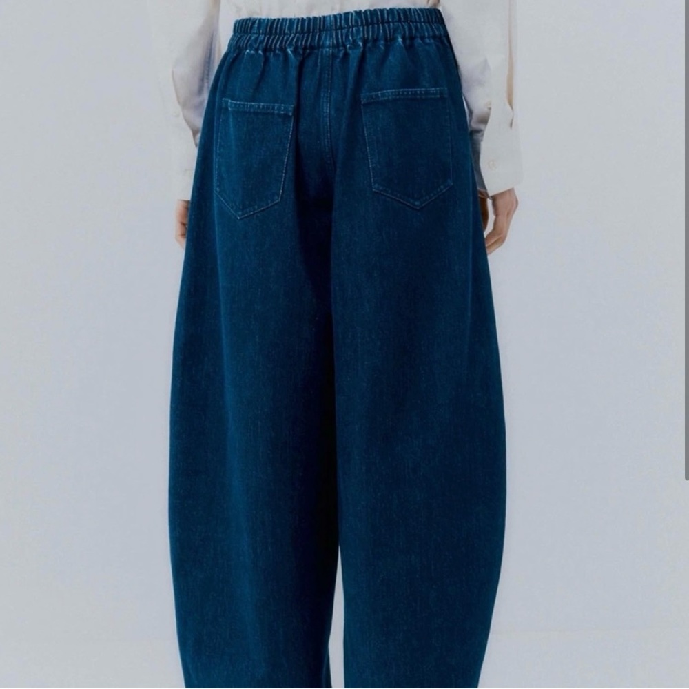 Monica Cordera Curved Leg Pant in Denim